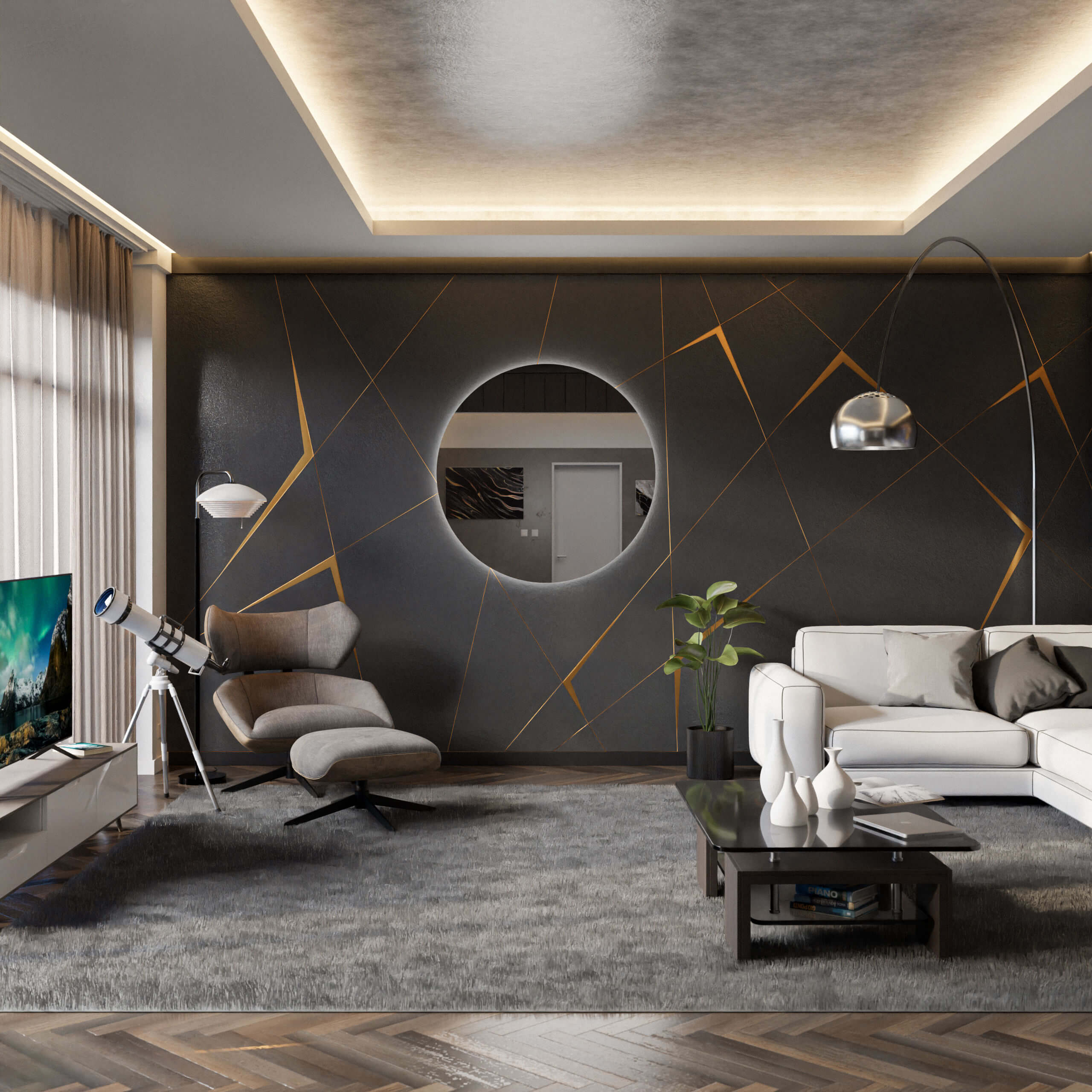 LED zrcadlo do předsíně BALI